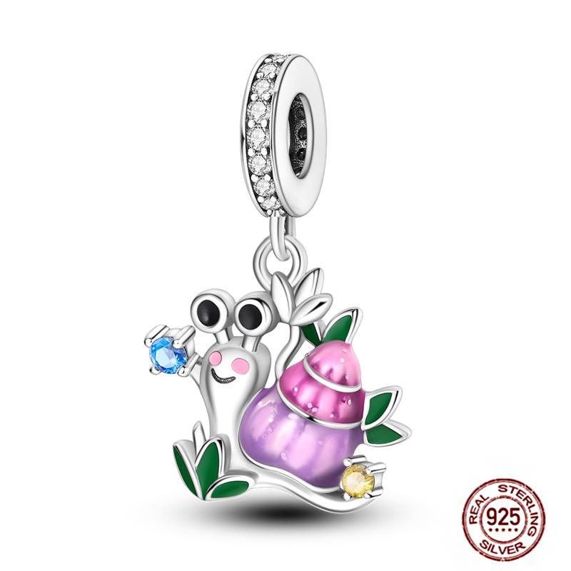Brand New Charm Bead Components Compatible With Pendant Bead Component Copper Metal Authentic Original Bracelets Chameleon Elephant Avocado Boy Girls