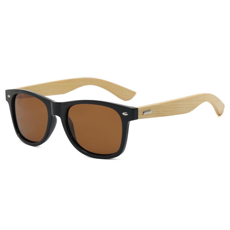 

Mao Bamboo Sunglasses - Stylish European & American Retro Windproof Design for Men & Women with Bamboo & Wood Temples Non-Polarized