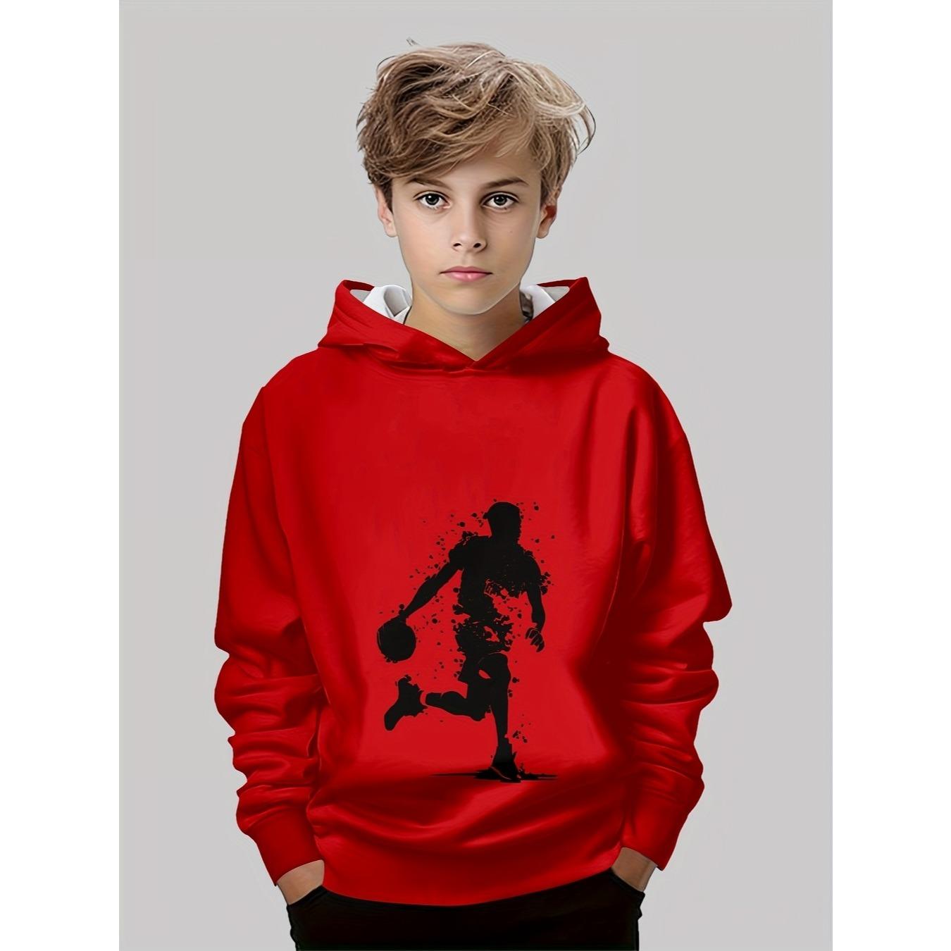 

Boys 3D printed casual pullover sweatshirt, boys outdoor casual hoodie top hooded sweatshirt 13-14Y