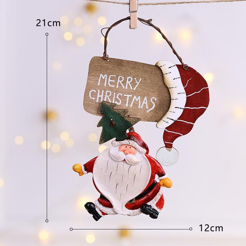 Festive Christmas Scene Decor Resin Hanging Tags Holiday Gift Accessories Tree