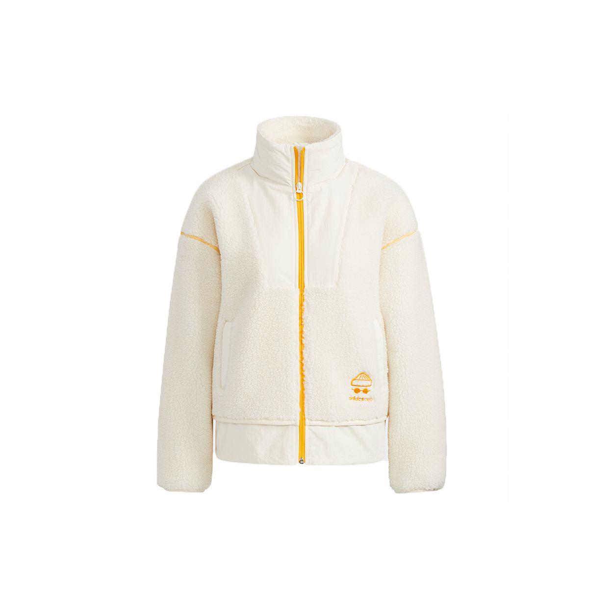 Adidas Neo Advantage Спортивная флисовая куртка Женская Верхняя одежда Off-White HG9034 XL