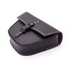 Black Synthetic Leather Motorcycle Side Saddle Bag Luggage For Cafe Racer Custom