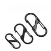 Small Spring Clips for Camping Fishing Traveling 10 Pcs S Shaped Carabiner Metal Double Hooks Carabiner Keychain
