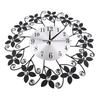 Metal Frame Wall Clock Iron Flower Wall-mounted Clock Elegant Decorative Clock  Kitchen