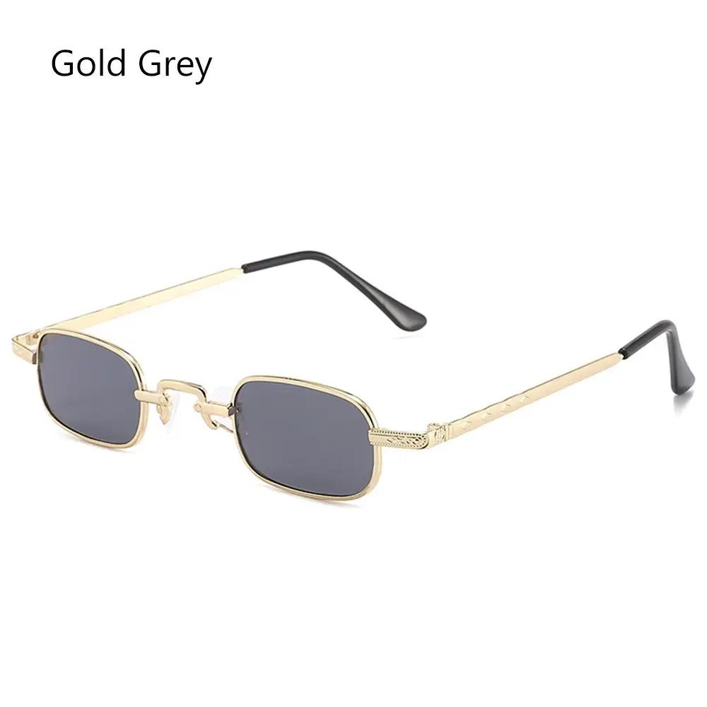 

Small Rectangle Sunglasses For Women Men Retro Metal Frame Punk Sun Glasses Vintage Travel Shades Uv400 Protection