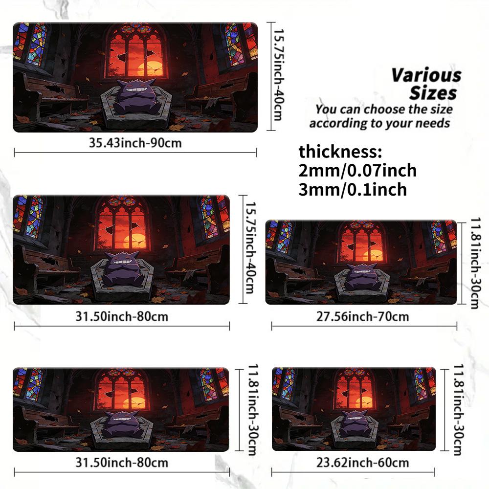 Pokemon Ash  Pikachu Forest Adventure Gaming Desk Mat NonSlip Washable Mouse Pad 30x80x0.2cm