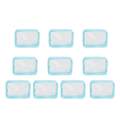 10pcs Clear Cosmetic Bag Large Capacity Transparent Travel Storage Pouch for Hair Accessories Tools