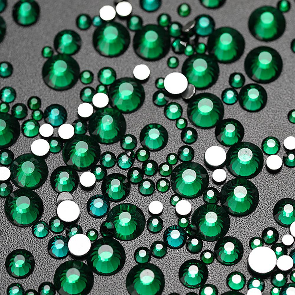 Flatback Crystal Glass Rhinestones Mix Size 14400pcs Non-Hot Fix Bulk Rhinestones for Nail Art Cup Garment Decoration