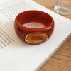 Acrylic Oval Gradient Bracelet Minimalist Fashion Statement Jewelry Women Daily Wear