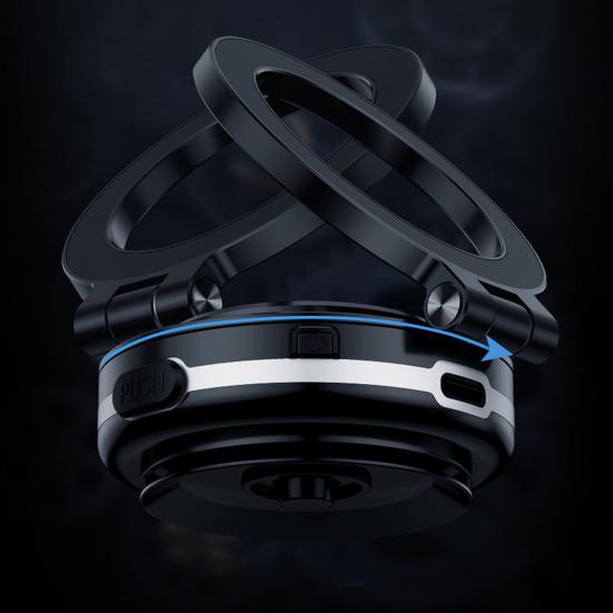 Magnetic Car Phone Holder Electric Vacuum Suction Cup Mount 360 Degrees Rotation Strong Grip Strong Magnetic Car Stand for IPhone