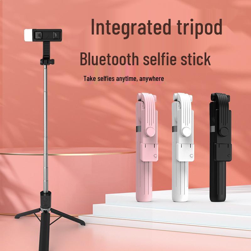 Portable Desktop Tripod & Integrated Mini Selfie Stick Holder for Mobile Phones