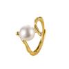 Bamboo Pearl Adjustable Ring - Elegant & Versatile Summer Style for Women