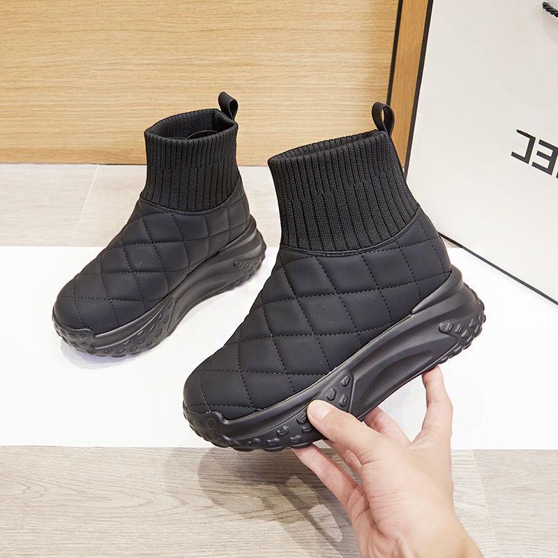 Women's 2024 Platform Height-Enhancing Waterproof Snow Boots with Fur Lining