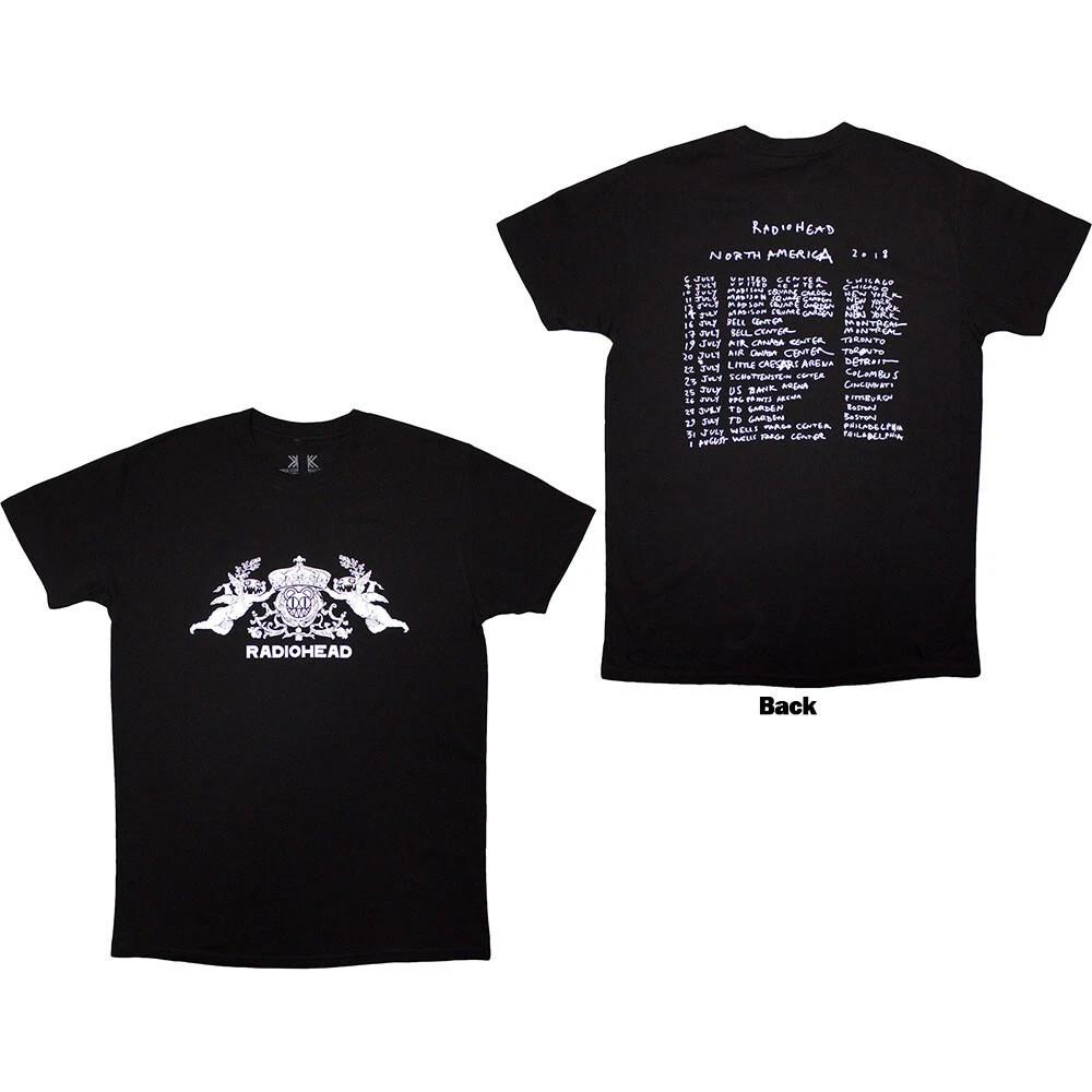Radiohead Bearhead Crest 2018 Tour Black 100% Organic Cotton t-shirt S-5XL XXL