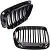 BMW 3 E46 98-01 SEDAN / KOMBI Grilles Between the Headlights (kidneys) Left + Right Set BLACK GLOSSY DOUBLE BAR