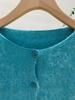 Women's Gray Wool Knit Cardigan - Brushed, Pilled Sweater for Autumn/Winter, High-End Simple Style Coat