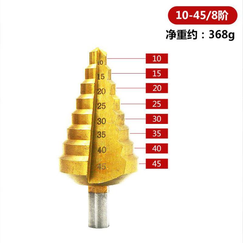 HSS Cobalt Step Drills Bit High Speed Steel Nitrogen Spiral Triangle Shank Drill Bit Set for Metal Cone