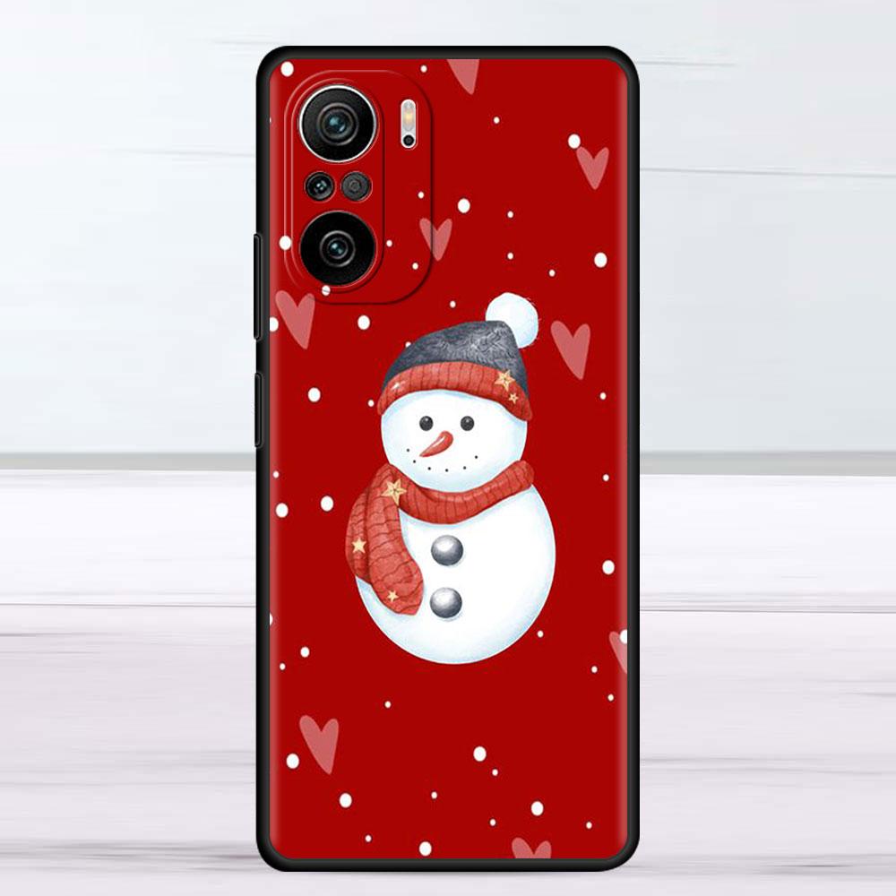 Cartoon Schneemann Weihnachten Fall Für Xiaomi Redmi Hinweis 11 10 9S 9 K40 Pro 7 8 9A 9C 8T 9T 10C 10Pro Silikon Telefon Shell