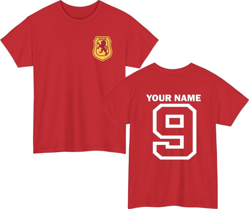 Personalized Scotland TShirt Custom Name Number Soccer Scottish Lion Gift Tee S
