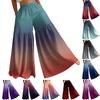 Damen High Waist Weite Hosen Lockerer Schnitt Leicht Fließend Farbverlauf Druck Lässige Hosen Elastischer Bund Bequeme Passform