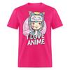 Cute Anime Girl Kawaii Style I Love Anime Quote Gift T-Shirt 4