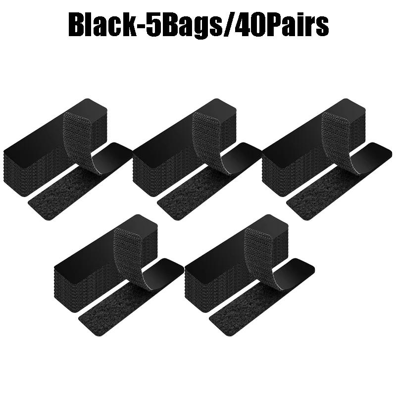 Reusable Hook and Loop Adhesive Strips 15LB Heavy Duty Double Sided Tape Damage Free Wall Hanging for Decorations Tools Storage