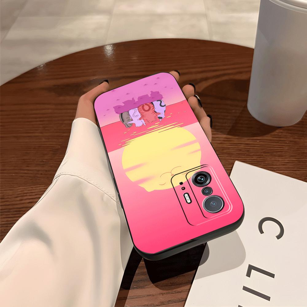 Cute Cartoon Cat Case for Xiaomi Mi 12T Pro 12 11T 13 Lite 11 12X 10T 14 Funda Phone Cover