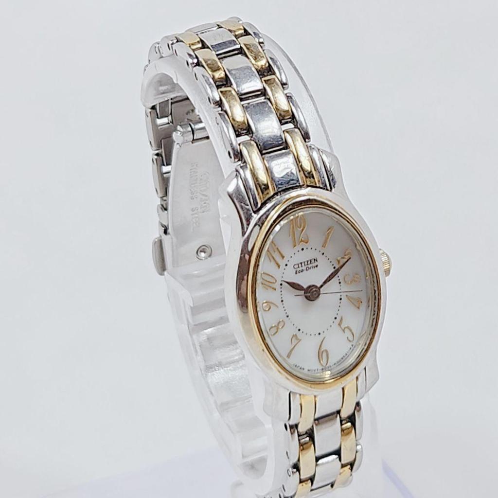 Used Citizen Eco Drive Oval Solar Dies Watch Working Product Combi Color