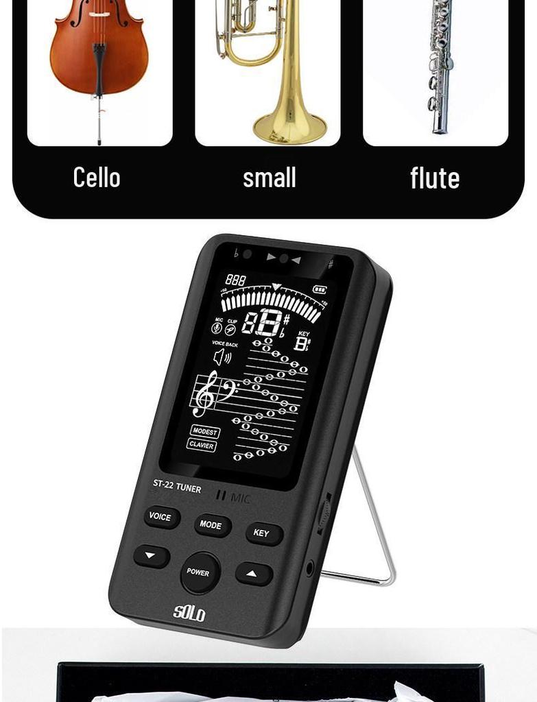 Multi-Instrument Tuner & Pitch Pipe for Violin, Guitar, Erhu, Saxophone, Wind Instruments