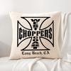 W-West Coast C-Choppers Cushion Cover Summer Coolness Linen Fabric Double-Sided Printing Pillow Case Sofa Home Decor Gift