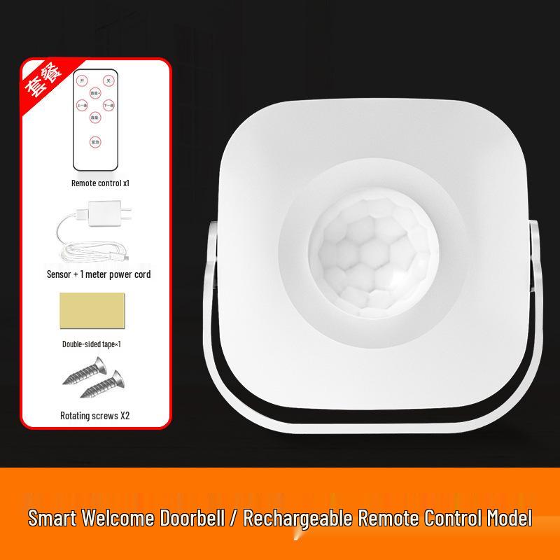 Sensor Entry Store: Rechargeable Commercial Voice Welcome Doorbell with Ding Dong Alert
