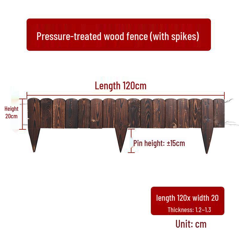 Karbikalisierter Korrosionsschutz Massivholz Gartenzaun für den Außenbereich