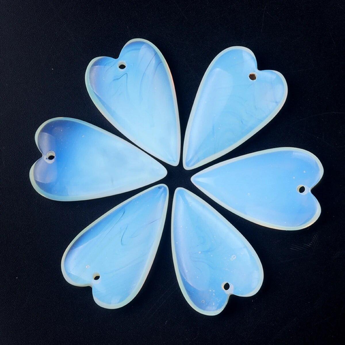 

1 шт., кулон в форме персикового сердца, натуральный камень, прозрачный кварц/опал, ожерелье, кулон для изготовления ювелирных изделий, ожерелье, аксессуар, размер 40x25 мм 40x25mm