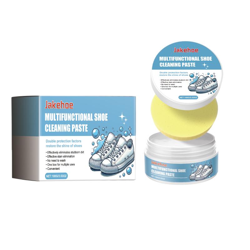 No Wash Shoe Cleaning Cream for White Trainers Yellow Stain and Dirt Remover MultiFunctional for Fast Cleaning