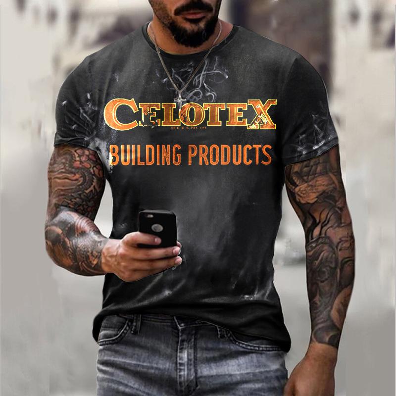 3D Digitaldruck T-Shirt Teenager Herren Kurzarm Oberteil Vielseitig Atmungsaktiv