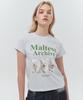 WAIKEI Maltese Archive Short Sleeve T-Shirt Melange White