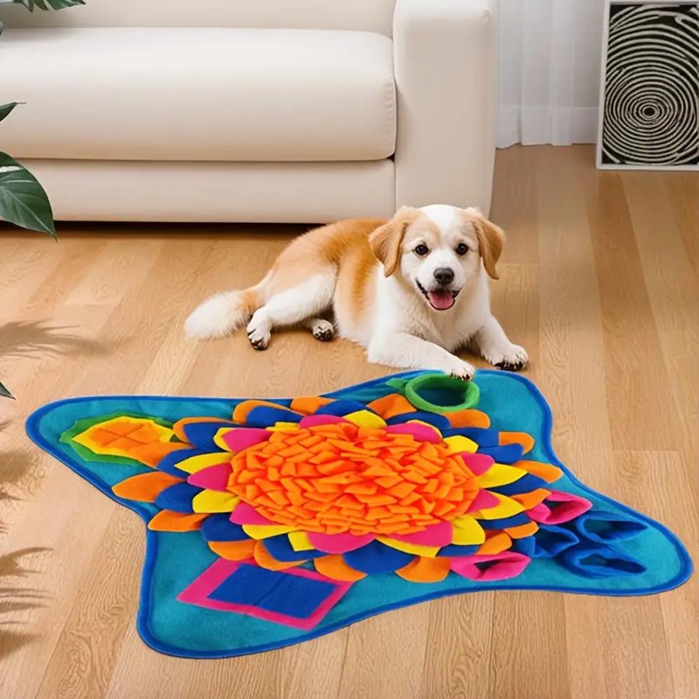Dogs Snuffle Mat Pet Feeding Mats Puppy Sniffing Pad Interactive Puzzle Toys for Multiple Breeds Training and Stress Release