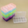 10-Slot Jewelry Rings Ear Stud Holder Beads Storage Box Case Container Organizer