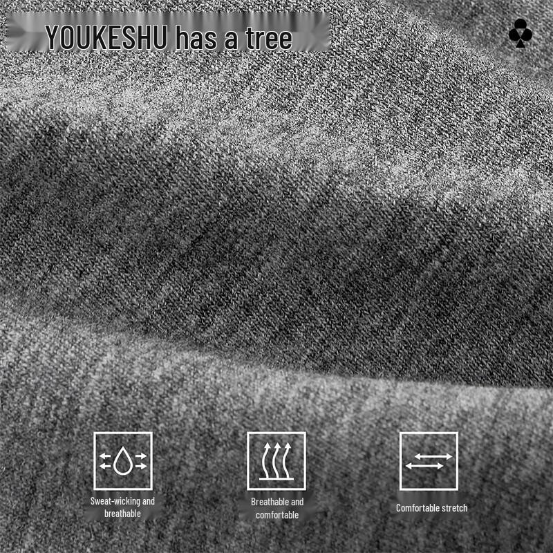 Youkeshu Men's Pure Cotton 7A Antibacterial Boxer Briefs