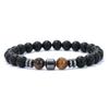 Nový Design Pánský Náramek Šperky 8mm Černý Onyx Tygří Oko Láva Tyrkys Kámen Braslet Hombre Dodavatelé