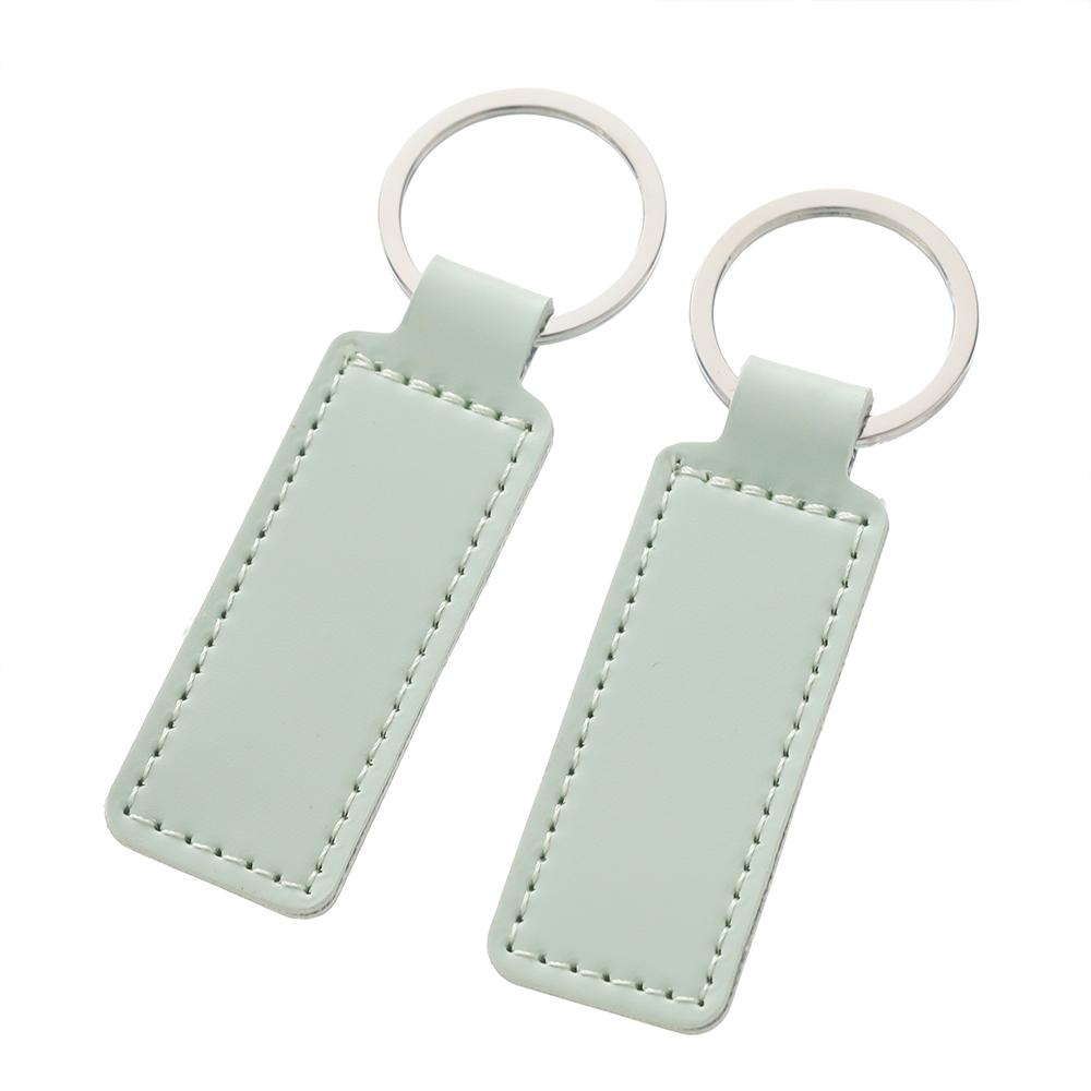 Short Doublesided PU Leather Keychain Car Thread Gift Metal Pendant Waist Strap Key Chain Keyholder for Key Chain Supplies