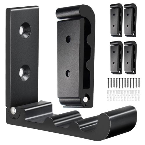 6-Piece Folding Coat Hooks, Heavy-Duty Aluminum Alloy Wall Hooks for Bedrooms, Entryways, and Living Rooms, Holds up to 33 Pounds, Black