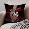 anime dark HHELLSING Cushion Cover Pillowcase Antidustmite Invisible Zipper Short Plush Sofa Cushion
