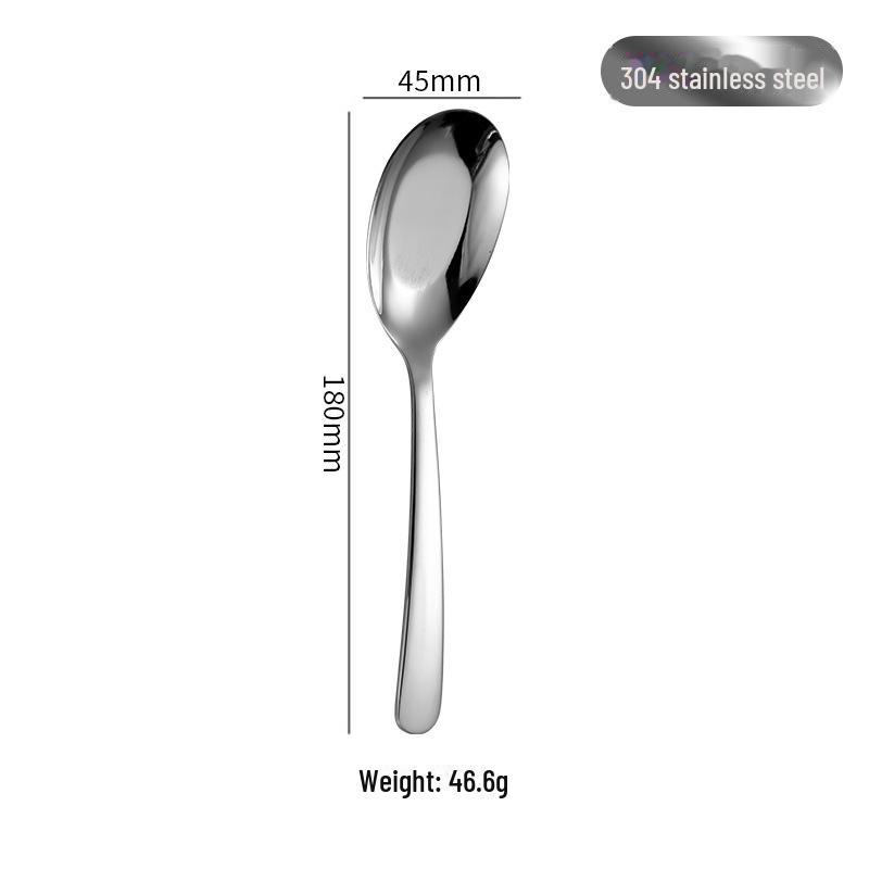 

Ложка для десерта/супа из нержавеющей стали 304 с квадратной головкой и плоским дном