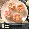 De'ou Xingguang 50g Handpress-Mondkuchenform-Set, 3D Kirschblüte