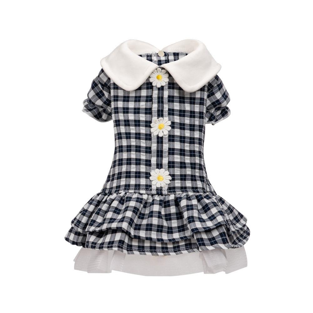 Skin-friendly Pet Clothes Cotton Puppy Skirt Bichon Frise Spring Pet Dress  For Small Medium Dogs