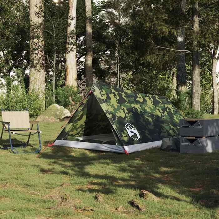 VidaXL 2-person Waterproof Camouflage Camping Tent, Tent, Camping Shelter, Garden Shed, Garden Tent, Shelter 4009626