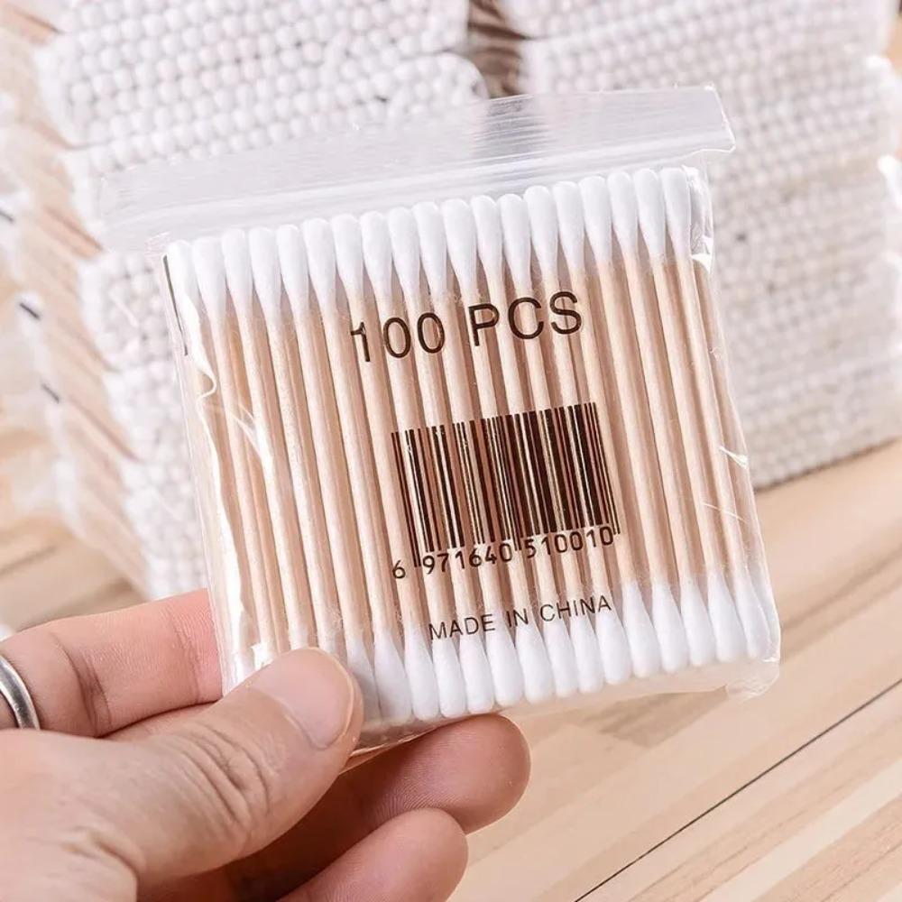 500Pcs Makeup Nail Tools Personal Pointed Tip Cotton Swabs  Count Double Pointed Cotton Buds Precision Tips with Cotton Swab