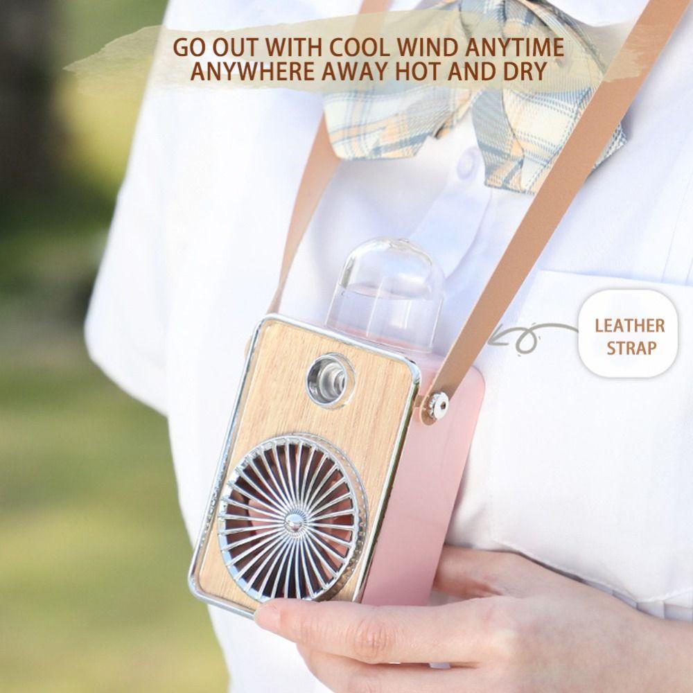 Humidifier Handheld Spray Fan 3 Gear Mini Air Conditioner Fan Water Spray Mist Fan Travel