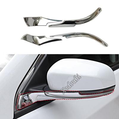 For Jeep Compass 2017 2018     Styling ABS Back Rear View Eyebrow Side Mirror Cover Stick Trim Frame Lamp Hood